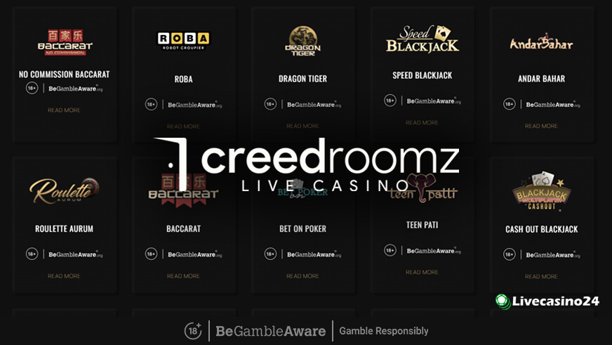 Rundown on CreedRoomz's Live Casino Portfolio